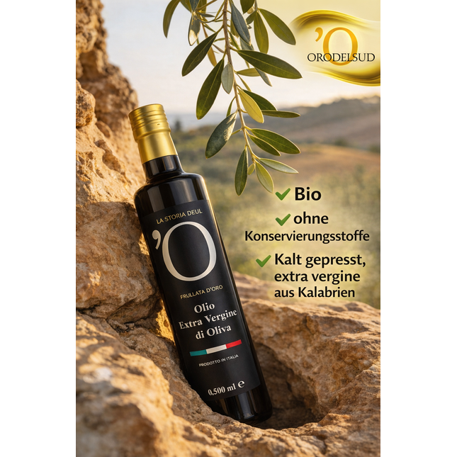 Bio Olivenöl Extra Virgine 500ml aus Kalabrien