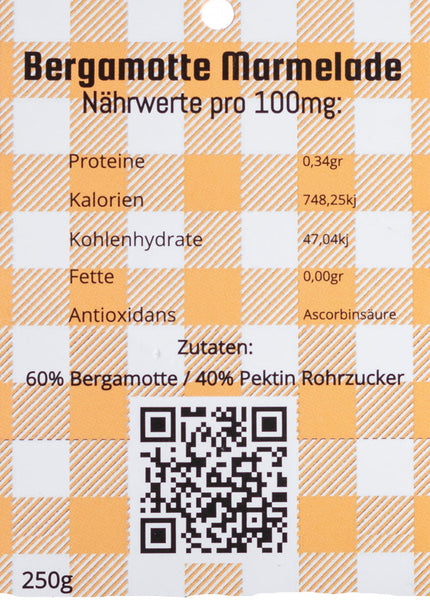 Bio Bergamotte Marmelade 250g