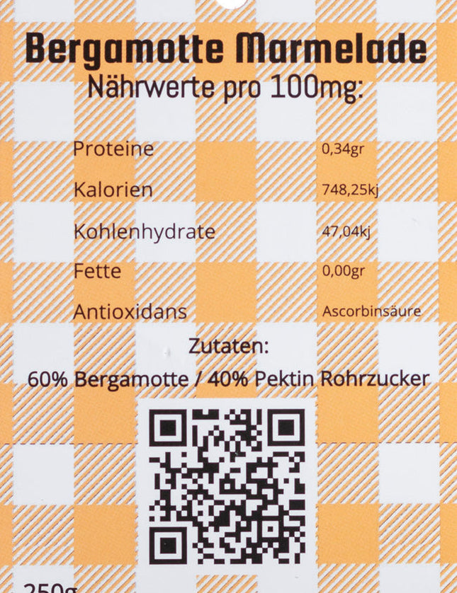 Bio Bergamotte Marmelade 250g
