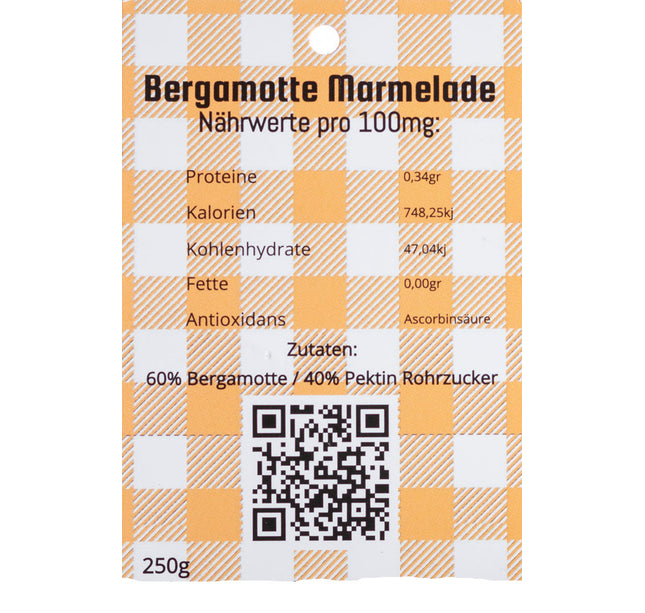 Bio Bergamotte Marmelade 250g