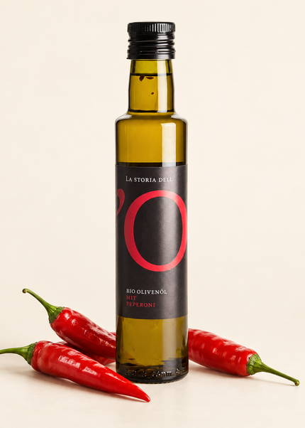Olivenöl extra vergine mit Peperoni aus Kalabrien – 250 ml