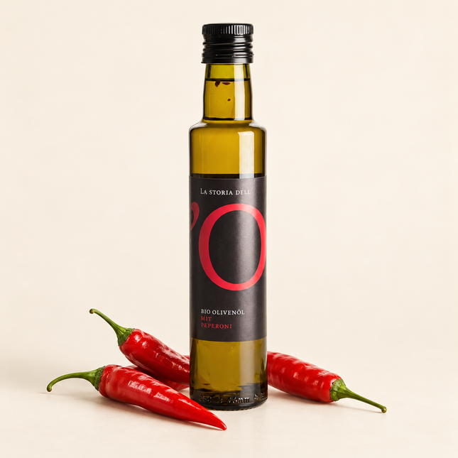 Olivenöl extra vergine mit Peperoni aus Kalabrien – 250 ml