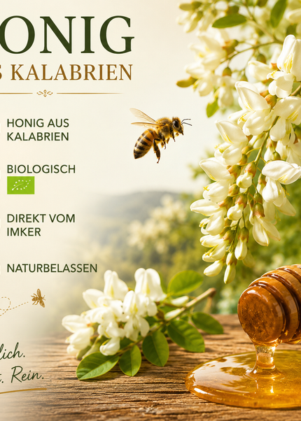 Bio Akazien Honig 500g aus Kalabrien