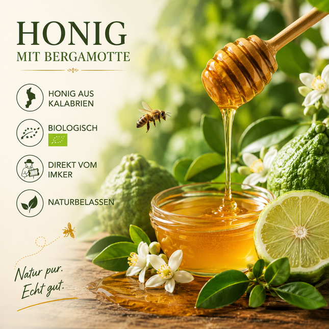 Bio Bergamotte Honig 500g aus Kalabrien