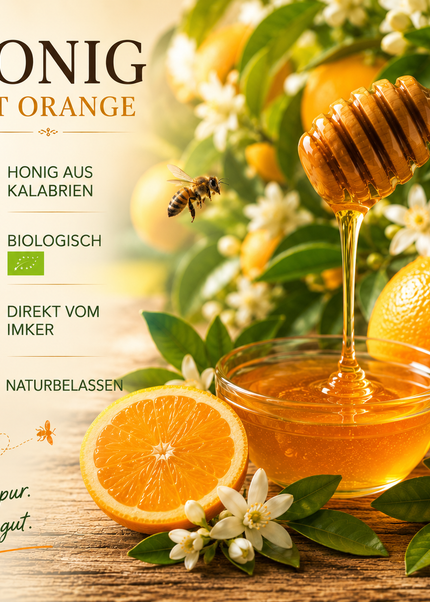 Organic Orange Honey from Calabria 500g