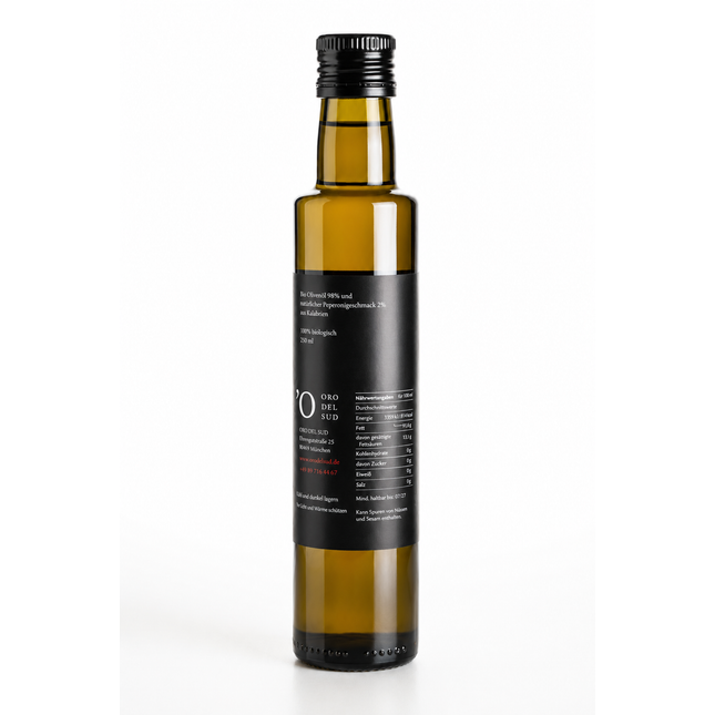 Bio Olivenöl extra virgine mit Peperoni 250ml