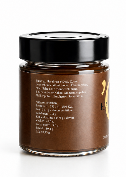 Haselnuss/Kakao Creme 210g aus Kalabrien
