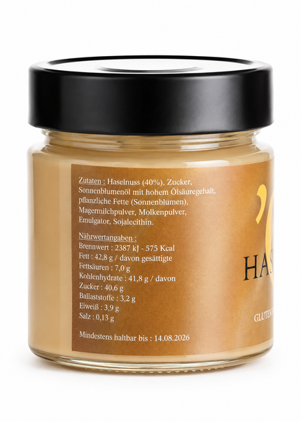 Haselnusscreme aus Kalabrien – vegane Nusscreme, 210 g