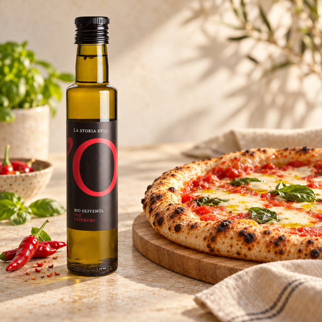 Olivenöl extra vergine mit Peperoni aus Kalabrien – 250 ml