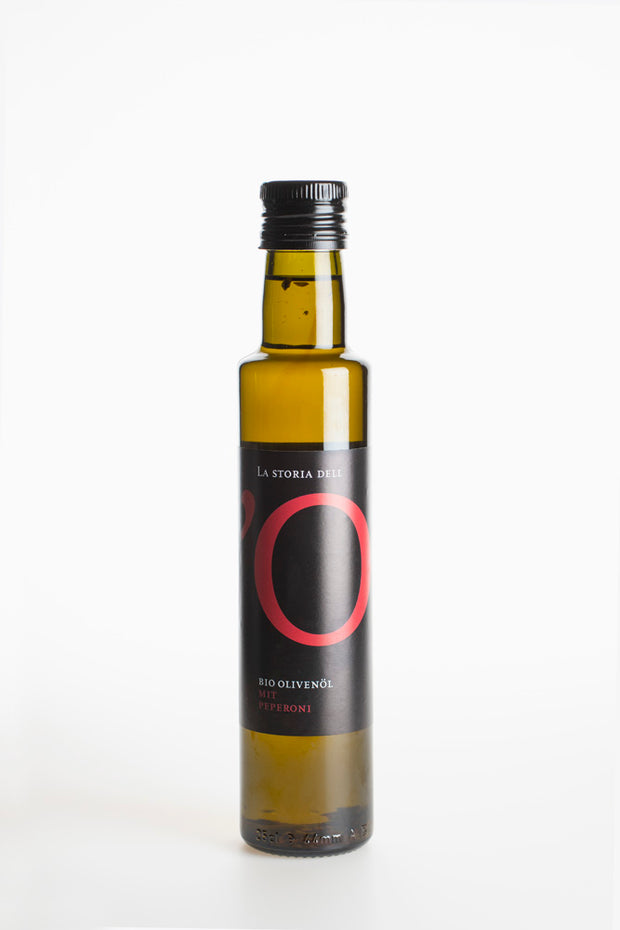 <h4>OLIVENÖL <span style="text-decoration:underline"><em>Pepperoni 250ml</em></span></h4>