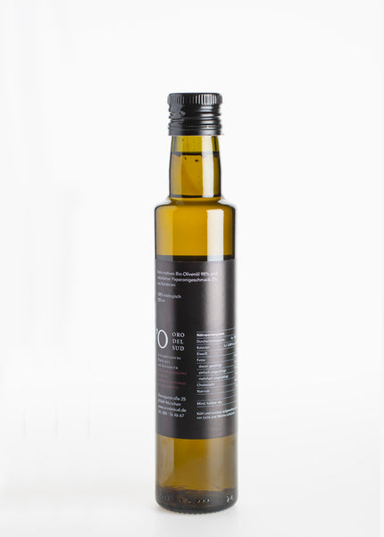 Organic extra virgin olive oil with peppers 250ml