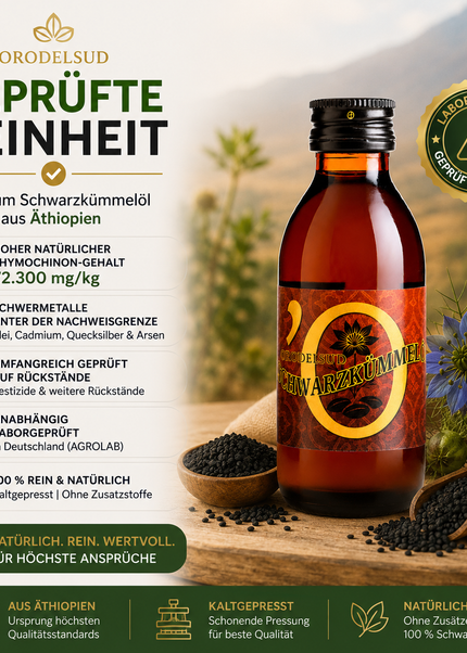 Schwarzkümmelöl (Nigella sativa) aus Äthiopien 125 ml
