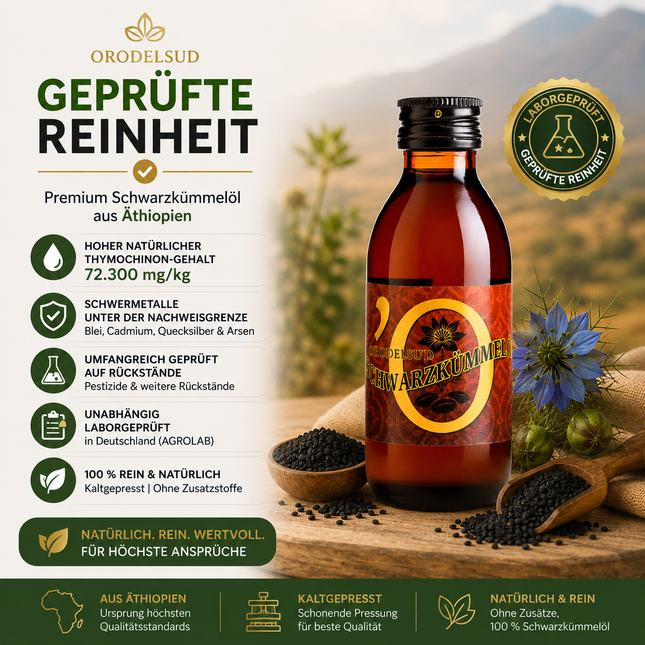 Schwarzkümmelöl (Nigella sativa) aus Äthiopien 125ml